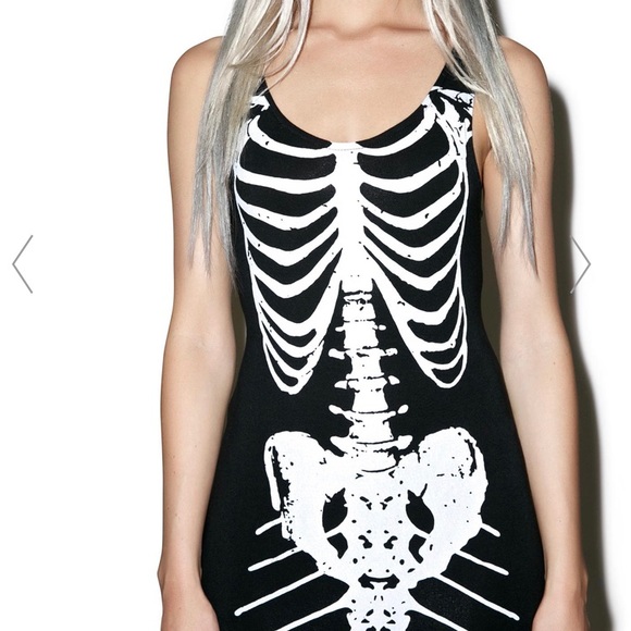 Dolls Kill Iron Fist Bone Deep Mesh Maxi Dress - Picture 2 of 8